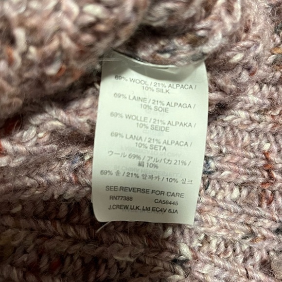 JCrew heather purple wool-alpaca-silk crewneck sweater - Picture 8 of 10